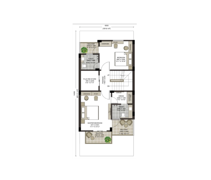 Villa First Floor Plan